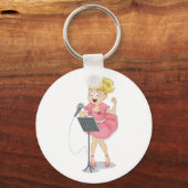 Girl Singing Sleutelhanger (Voorkant)