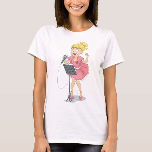 Girl Singing T-shirt (Voorkant)