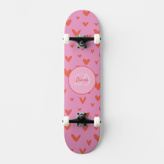 Girl Skateboard Monogram and Name (Recto)