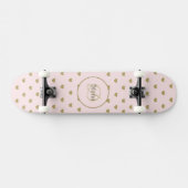 Girl Skateboard Monogram en naam (Horizontaal)