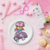 Girl Skateboarder Papieren Bordje (Feest)