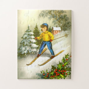 Girl ski-ing legpuzzel