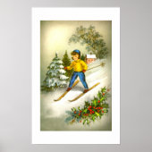 Girl ski-ing poster (Voorkant)