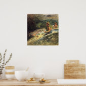 'Girl Sliding Down Water Herfst' - LaFarge Print (Keuken)