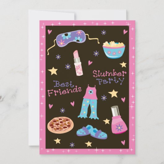 Girl Slumber Party Kaart (Voorkant)
