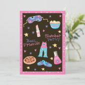 Girl Slumber Party Kaart (Staand voorkant)