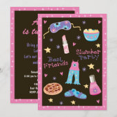 Girl Slumber Party Kaart (Voorkant / Achterkant)