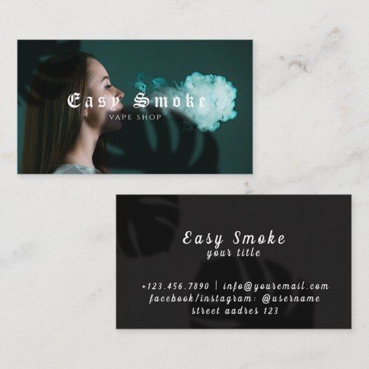 Girl Smoke Vape Shop Visitekaartje (Voorkant / Achterkant)