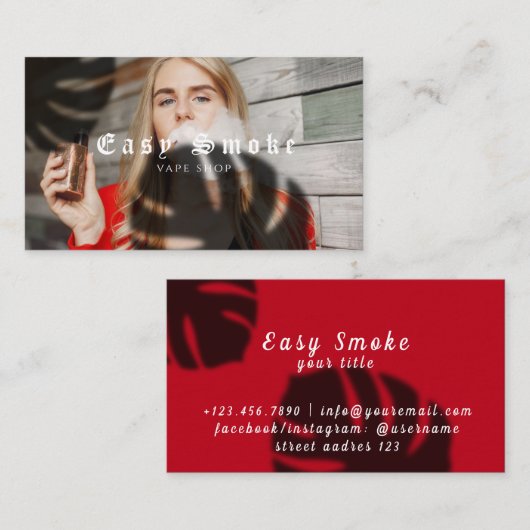 Girl Smoke Vape Shop Visitekaartje (Voorkant / Achterkant)