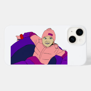 Girl Snow Tubing Case-Mate iPhone 14 Hoesje