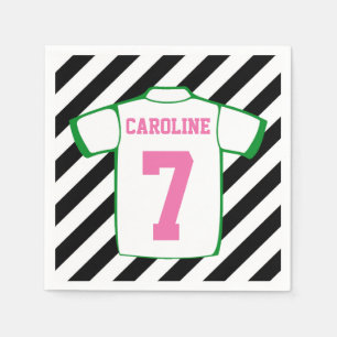 Girl Soccer Birthday Party Napkins Servet