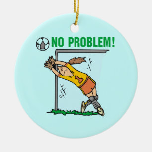 Girl Soccer Goalie T-shirts en Gifts Keramisch Ornament