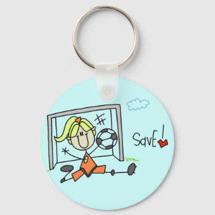 Girl Soccer Goalie Tshirts en Gifts Sleutelhanger