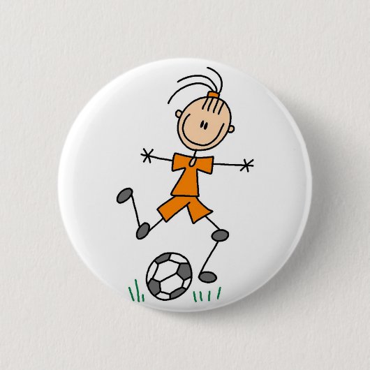 Girl Soccer Player Button (Voorkant)
