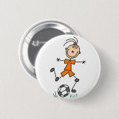 Girl Soccer Player Button (Voorkant /achterkant)