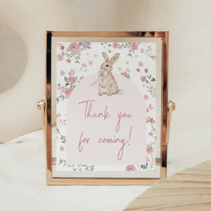 Girl Some Bunny Baby shower Bedankt voor je komst Poster