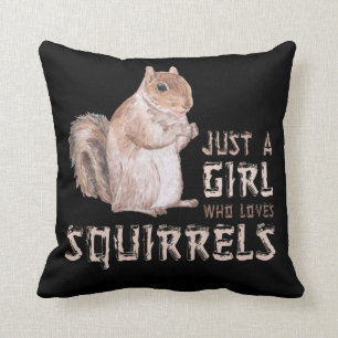 Girl Squirrel Lover Kussen