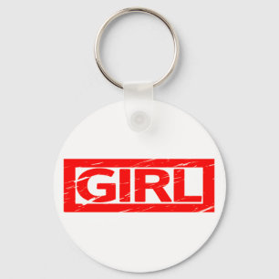 Girl Stamp Sleutelhanger