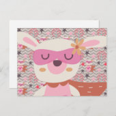 Girl Superheld Bunny Briefkaart (Voorkant / Achterkant)