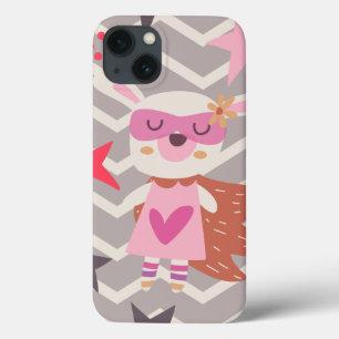 Girl Superheld Bunny iPhone 13 Hoesje
