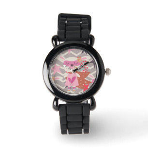 Girl Superheld Bunny Horloge