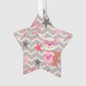 Girl Superheld Bunny Ornament (voorkant)