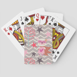 Girl Superheld Bunny Pokerkaarten