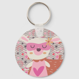 Girl Superheld Bunny Sleutelhanger
