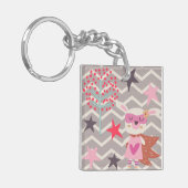 Girl Superheld Bunny Sleutelhanger (Voorkant Links)