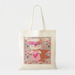 Girl Superheld Bunny Tote Bag