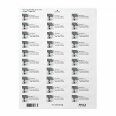 Girl Surfen Retouradres Mailing Label (Full Sheet)