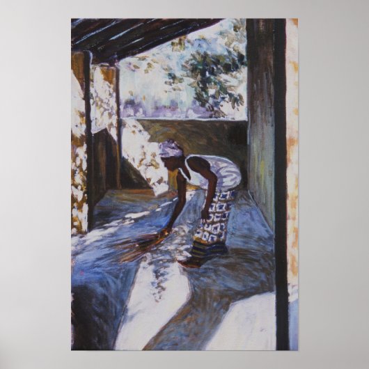 Girl Sweeping I 2002 Poster (Voorkant)