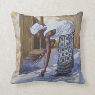 Girl Sweeping II 2002 Kussen