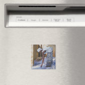 Girl Sweeping II 2002 Magneet (Insitu (Vaatwasser))