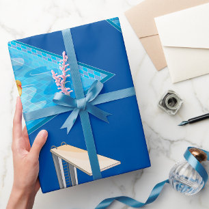 Girl Swimming Cadeaupapier