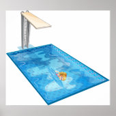 Girl Swimming Poster (Voorkant)