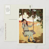 Girl Swinging Briefkaart (Voorkant / Achterkant)
