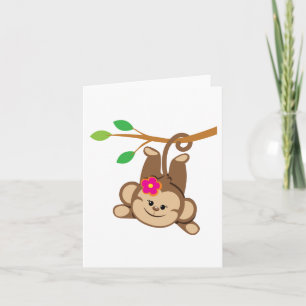 Girl Swinging Monkey Kaart