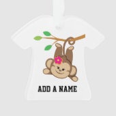 Girl Swinging Monkey Ornament (voorkant)