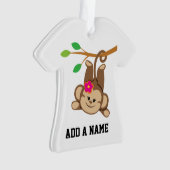 Girl Swinging Monkey Ornament (voorkant)