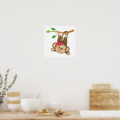 Girl Swinging Monkey Poster (Keuken)
