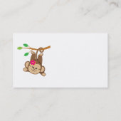 Girl Swinging Monkey Visitekaartje (Achterkant)