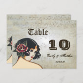  Girl Table Number-kaarten Briefkaart (Voorkant / Achterkant)