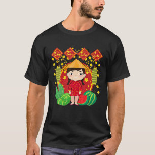 Girl Tan Tai Tan Loc Vietnamese nieuwjaarsbeteke T-shirt