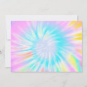 Girl Tie Dye Anniversaire Fête Photo Invitation (Dos)