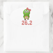 Girl Turtle 26.2 (marathon) Ovale Sticker (Tas)