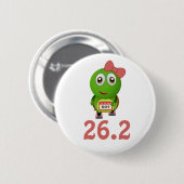 Girl Turtle 26.2 (marathon) Ronde Button 5,7 Cm (Voorkant /achterkant)
