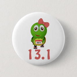 Girl Turtle Runner 13.1 Ronde Button 5,7 Cm