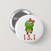 Girl Turtle Runner 13.1 Ronde Button 5,7 Cm (Voorkant /achterkant)