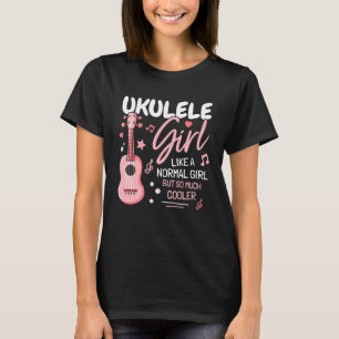 Girl Ukulele Player I Women Ukulele I Daughter Uku T-shirt